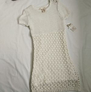 Gold Thread Sweater Dress NWT 10